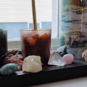 Elegant Multi-Color Candle Holder with Stones